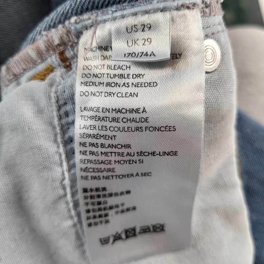 BDG Ripped Distressed Raw Hem Mom Jeans Baggy Stitched Straight Leg High Rise 29 - Picture 9 of 10